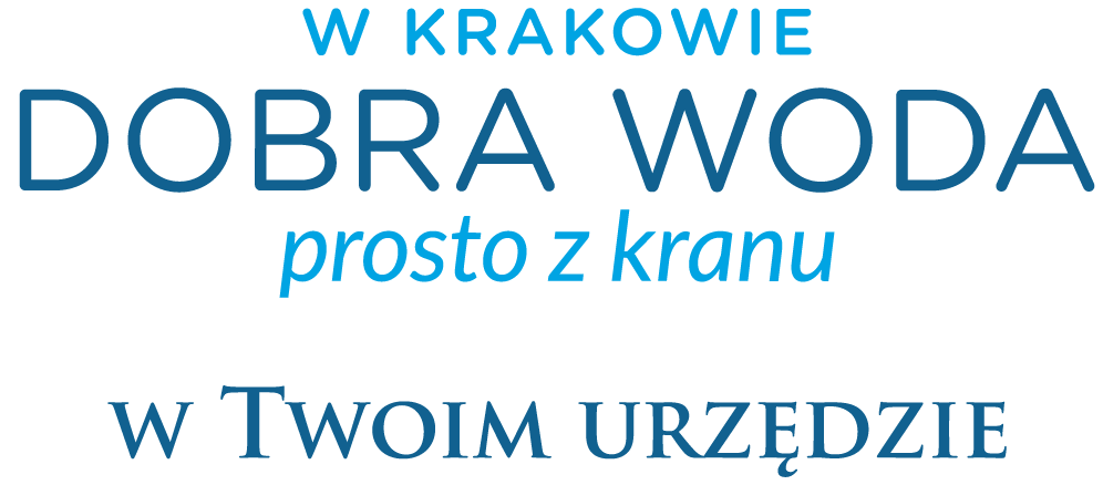 logotyp programu W Krakowie dobra woda prosto z kranu logo w twoim urzędzie